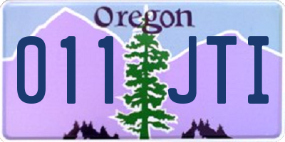 OR license plate 011JTI