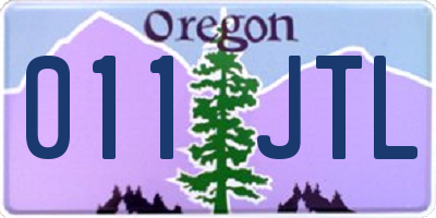 OR license plate 011JTL