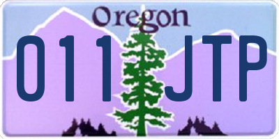 OR license plate 011JTP