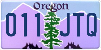 OR license plate 011JTQ