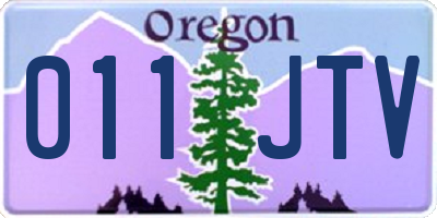 OR license plate 011JTV