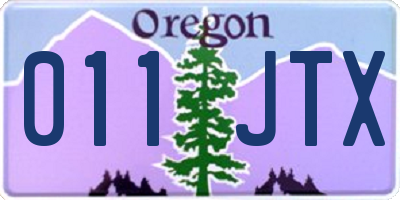 OR license plate 011JTX