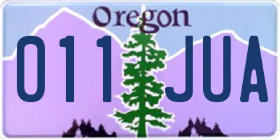OR license plate 011JUA