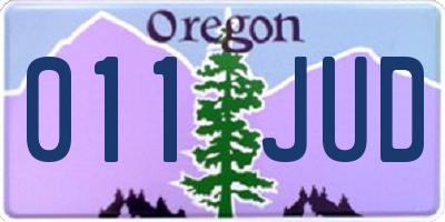 OR license plate 011JUD