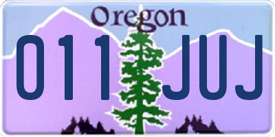 OR license plate 011JUJ