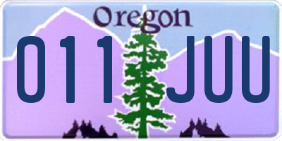 OR license plate 011JUU