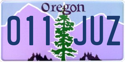 OR license plate 011JUZ
