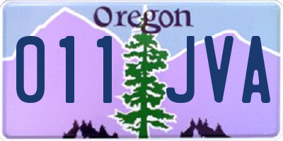 OR license plate 011JVA