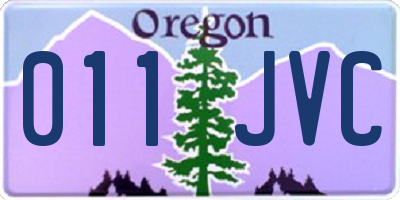 OR license plate 011JVC