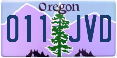 OR license plate 011JVD