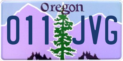 OR license plate 011JVG