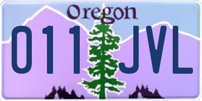 OR license plate 011JVL