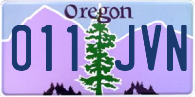 OR license plate 011JVN