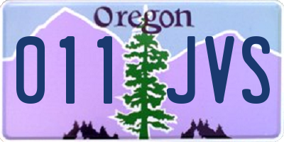 OR license plate 011JVS