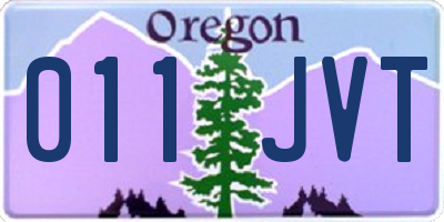 OR license plate 011JVT