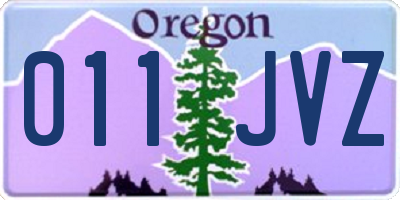 OR license plate 011JVZ
