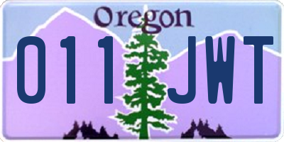 OR license plate 011JWT
