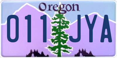 OR license plate 011JYA