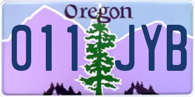 OR license plate 011JYB