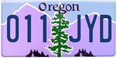 OR license plate 011JYD