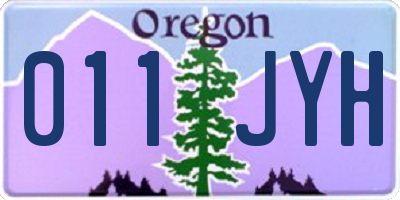 OR license plate 011JYH