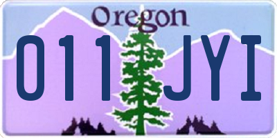 OR license plate 011JYI