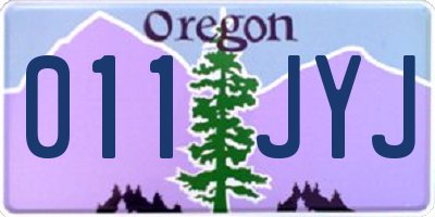 OR license plate 011JYJ