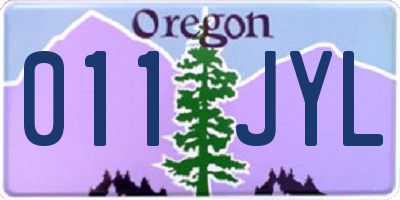 OR license plate 011JYL