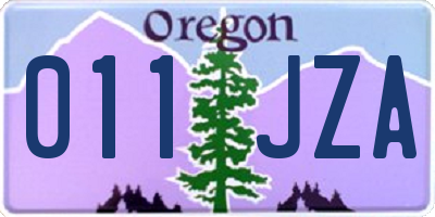 OR license plate 011JZA