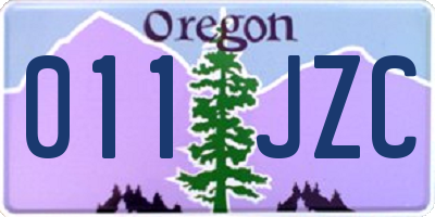 OR license plate 011JZC