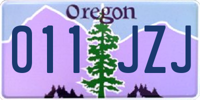 OR license plate 011JZJ