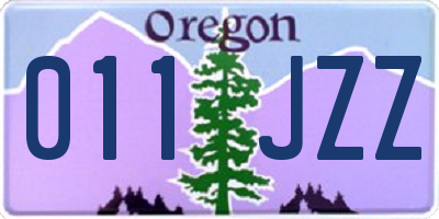 OR license plate 011JZZ