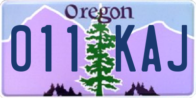 OR license plate 011KAJ