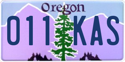OR license plate 011KAS