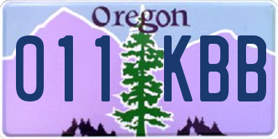 OR license plate 011KBB