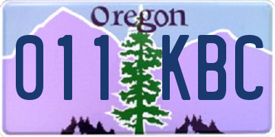 OR license plate 011KBC