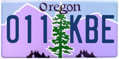 OR license plate 011KBE