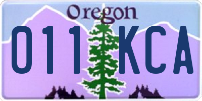 OR license plate 011KCA