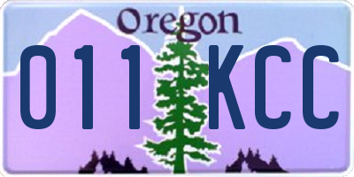 OR license plate 011KCC