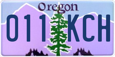 OR license plate 011KCH