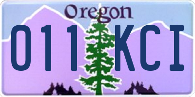OR license plate 011KCI