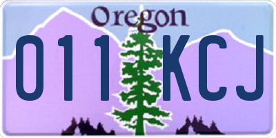 OR license plate 011KCJ