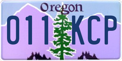 OR license plate 011KCP