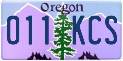 OR license plate 011KCS