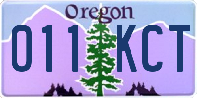 OR license plate 011KCT