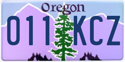 OR license plate 011KCZ