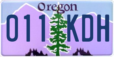 OR license plate 011KDH