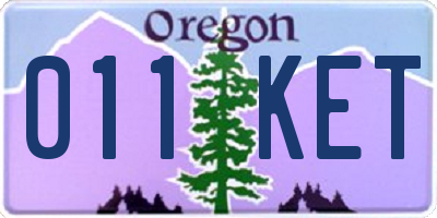 OR license plate 011KET