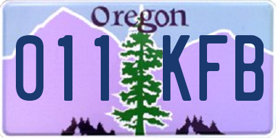 OR license plate 011KFB