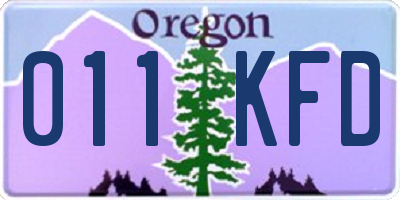 OR license plate 011KFD